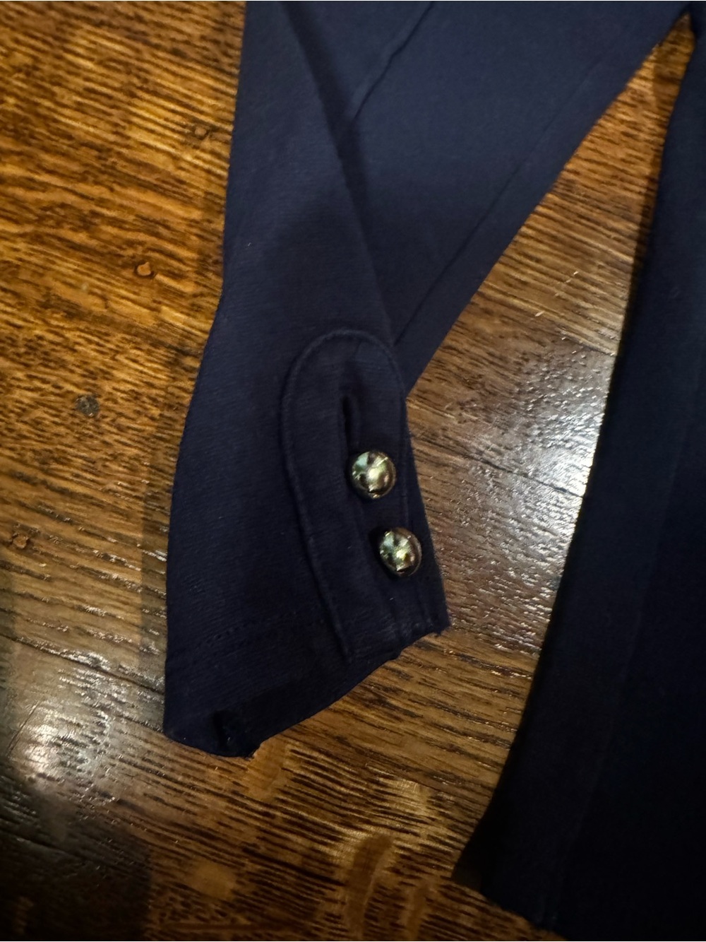 Janie and Jack Navy Pant/Leggings with Gold Button - Picture 4 of 5